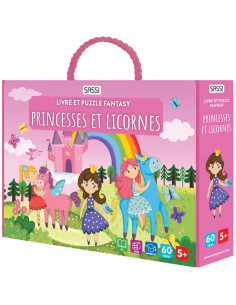 Livre & Puzzle Fantasy Princesses et Licornes - Sassi
