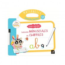 Livre Ardoise - Lettres minuscules et chiffres GS