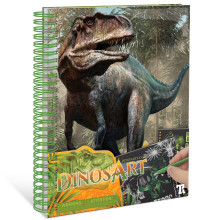 Livre Créatif, Tableaux à Gratter - Dinos Art