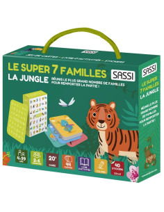 Livre d'activités & Stickers, Le Super 7 Familles La Jungle - Sassi