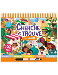 Livre jeu Effaçables Cherche et Trouve en Voyage - Auzou