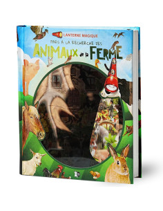 Livre Lanterne Magique Pars à La Recherche, Animaux de la Ferme - P'tit Loup