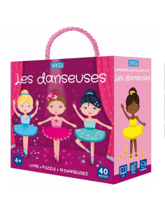 Livre + Puzzle Les Danseuses - Apprends les Couleurs - Sassi