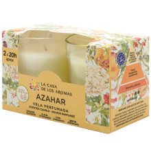 Lot De 2 Bougies Parfumées Intense Alzahar Fleur D'oranger, 2x100gr