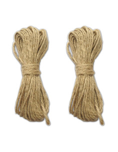 Lot de 2 Fils de Jute Naturel 3mm 5 M