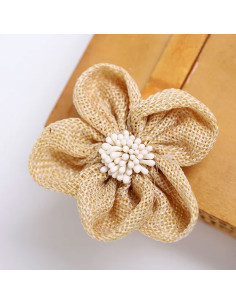 Lot de 2 Fleurs Décoratives en Tissu Maille