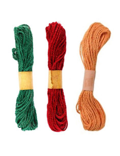 Lot de 3 Fils de Papier Torsadé Colorés - 10 M