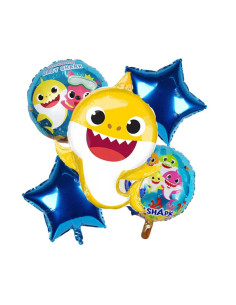 Lot De 5 Ballons Gonflables, Baby Shark