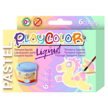 Lot De 6 Pots De Peinture Liquide Pastel PLAYCOLOR