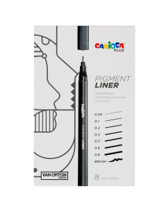 Lot de 8 Feutres Technique Pigmenté Carioca Plus