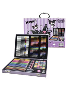 Mallette de Coloriage Kuromi Kawaii, 128 Pcs