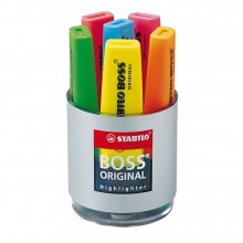 MARQ FLUO STABILO + PORTE STYLO P4