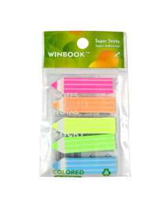 Marque-pages adhésifs Crayon Fluo Super Sticky - WINBOOK
