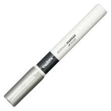 Marqueur Acrylique 2mm, Argent- Carioca Plus