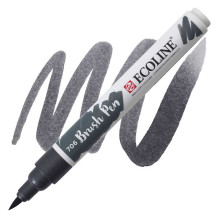 Marqueur Aquarelle à Pinceau Ecoline, Gris Foncé - Royal Talens