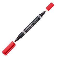 Marqueur Permanent Lumocolor Double Pointe MF, Rouge - Staedtler