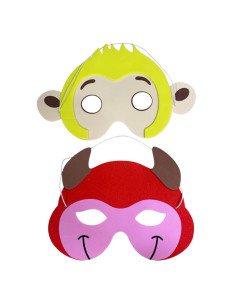 Masque en Mousse Animaux et Personnages Amusants (1pcs)