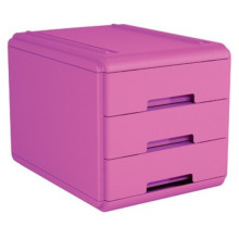 Mini Bloc de 3 tiroirs Arda Rose Fushia