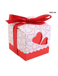 Mini Boite Cadeau avec Ruban (Rose ou Rouge)