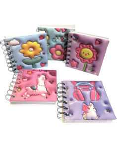 Mini Carnet Spirale Couverture 3D avec Pages Lignées