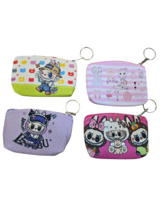 Mini Pochette Porte-Monnaie Fille avec Porte-Clés