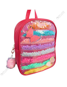 Mini Sac à Dos Pailleté avec Papillon