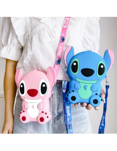 Mini sac Bandoulière en Silicone 3D, Stitch & Angel