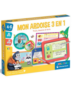 Mon Ardoise 3en1 : Trace, Dessine et Ecris - Clementoni