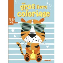 MON GROS LIVRE DE COLORIAGE TIGRE AV LUNETTES 3-5 ANS