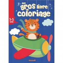 MON GROS LIVRE DE COLORIAGE TIGRE DANS L'AVION 3-5 ANS