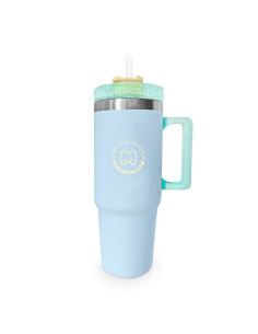 Mug Pailleté Avec Paille, 920ml - Marshmallow