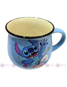 Mug Stitch Rond Cartoon avec Bord Noir