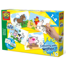 My first Coloriage à l'eau, Animaux de la Ferme - Ses Creative