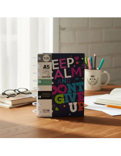 Notebook A5 à Disque - Keep Calm Don't Give Up