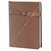 NoteBook Candeur en Simili Cuir, Marron - Sildar
