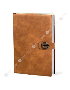 Notebook en Simili Cuir A5 Fermoir Métallique, 14x20 cm