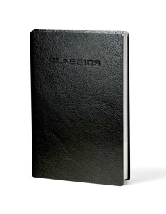 NoteBook en Simili Cuir Classics A6, Noir - Réf.162-48