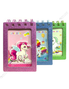 NoteBook Licorne Glitter, PM