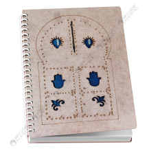 NoteBook Moufida Couverture Artisanal Bois, 21x15