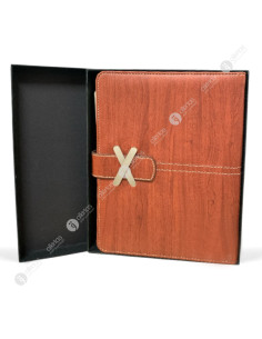 Notebook Premium Effet Bois en Coffret