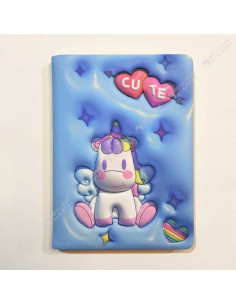 Notebook Puffy, Licorne 13x18 cm