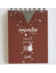 NoteBook Wireo Manager à Ligne, A4 - Yamama