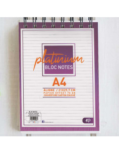 NoteBook Wireo Platinum 5x5, A4 - KO