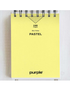 NoteBook Wireo Uni 5x5, A4 - Purple