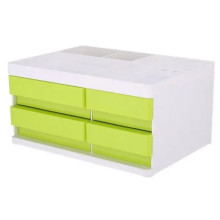 Organisateur De Bureau 3 Compartiments Avec 4 Tiroirs - Réf. EZ25040 Vert