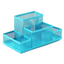 Organisateur De Bureau En Métal Bleu