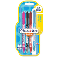 Pack 4 Stylos Bille Paper Mate InkJoy 1.0mm