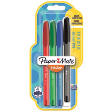 Pack 4 Stylos Bille Paper Mate InkJoy Encre Super Douce 1.0mm