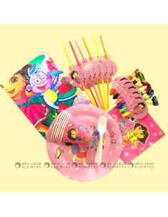 Pack Anniversaire 35pc Thème, Dora