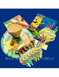 Pack Anniversaire 35pc Thème, Sponge Bob